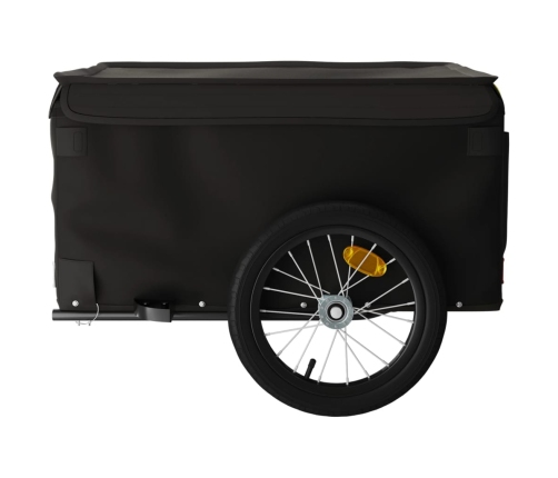 vidaXL velosipēda piekabe, 45 kg, melna, dzelzs