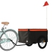 vidaXL velosipēda piekabe, 45 kg, melna un oranža, dzelzs