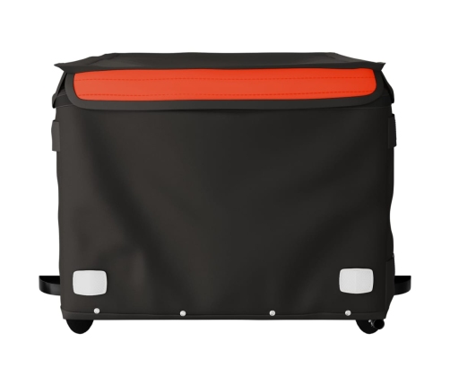 vidaXL velosipēda piekabe, 45 kg, melna un oranža, dzelzs