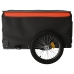 vidaXL velosipēda piekabe, 45 kg, melna un oranža, dzelzs