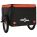 vidaXL velosipēda piekabe, 45 kg, melna un oranža, dzelzs