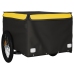 vidaXL velosipēda piekabe, 45 kg, melna un dzeltena, dzelzs