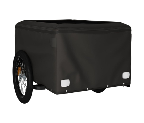 vidaXL velosipēda piekabe, 45 kg, melna un dzeltena, dzelzs