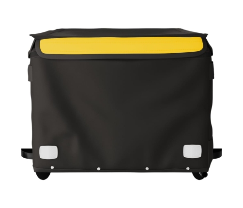 vidaXL velosipēda piekabe, 45 kg, melna un dzeltena, dzelzs