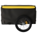 vidaXL velosipēda piekabe, 45 kg, melna un dzeltena, dzelzs