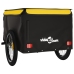 vidaXL velosipēda piekabe, 45 kg, melna un dzeltena, dzelzs