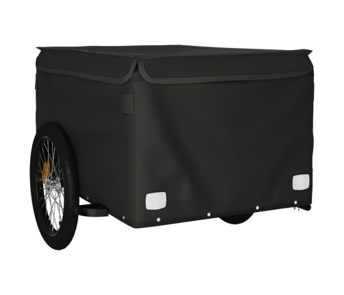 vidaXL velosipēda piekabe, 45 kg, melna, dzelzs