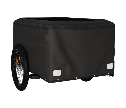 vidaXL velosipēda piekabe, 45 kg, melna, dzelzs