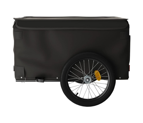 vidaXL velosipēda piekabe, 45 kg, melna, dzelzs