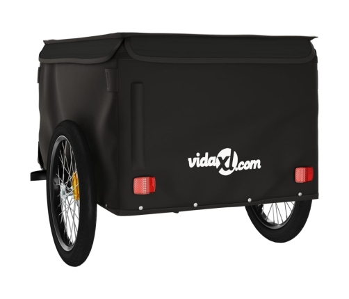 vidaXL velosipēda piekabe, 45 kg, melna, dzelzs