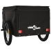 vidaXL velosipēda piekabe, 45 kg, melna, dzelzs