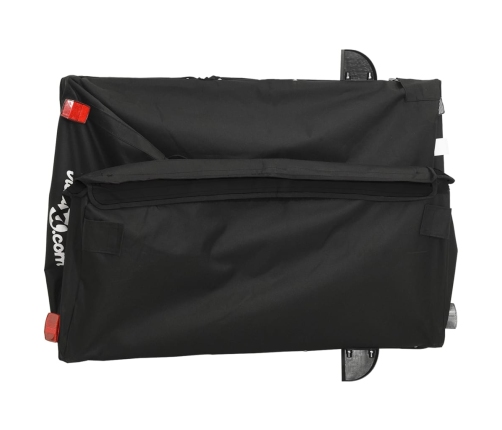 vidaXL velosipēda piekabe, 45 kg, melna, dzelzs