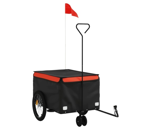Velosipēda Piekabe, 30 Kg, Melna Un Oranža, Dzelzs Vidaxl