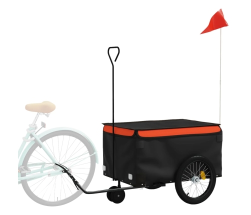 Velosipēda Piekabe, 30 Kg, Melna Un Oranža, Dzelzs Vidaxl