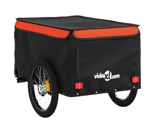 Velosipēda Piekabe, 30 Kg, Melna Un Oranža, Dzelzs Vidaxl