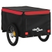 vidaXL velosipēda piekabe, 30 kg, melna un sarkana, dzelzs