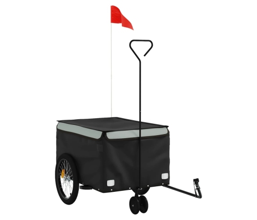 Velosipēda Piekabe, 30 Kg, Melna Un Pelēka , Dzelzs Vidaxl
