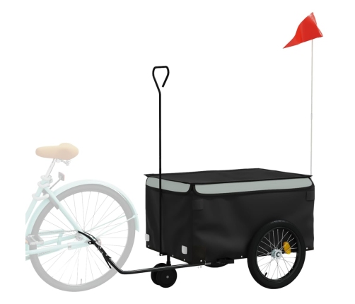 Velosipēda Piekabe, 30 Kg, Melna Un Pelēka , Dzelzs Vidaxl