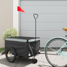 Velosipēda Piekabe, 30 Kg, Melna Un Pelēka , Dzelzs Vidaxl