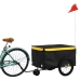 vidaXL velosipēda piekabe, 30 kg, melna un dzeltena, dzelzs