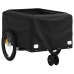 vidaXL velosipēda piekabe, 30 kg, melna un dzeltena, dzelzs