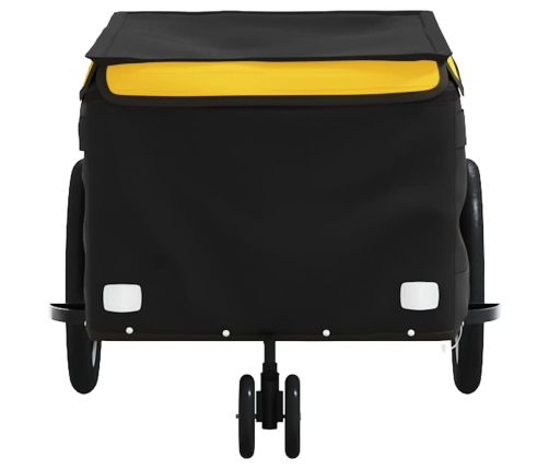 vidaXL velosipēda piekabe, 30 kg, melna un dzeltena, dzelzs