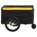 vidaXL velosipēda piekabe, 30 kg, melna un dzeltena, dzelzs
