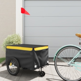 Velosipēda Piekabe, 30 Kg, Melna Un Dzeltena, Dzelzs Vidaxl