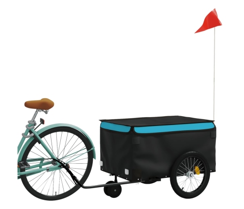 Velosipēda Piekabe, 30 Kg, Melna Un Zila, Dzelzs Vidaxl