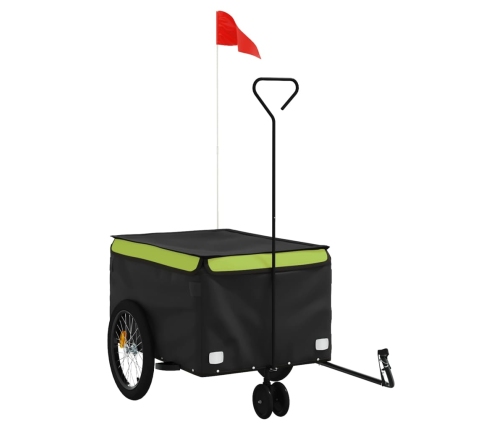 Velosipēda Piekabe, 30 Kg, Melna Un Zaļa, Dzelzs Vidaxl