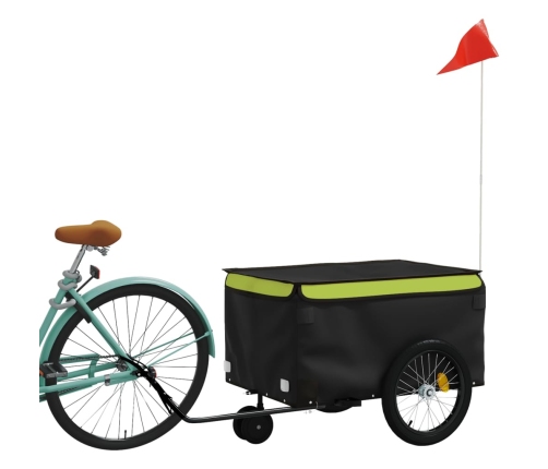 Velosipēda Piekabe, 30 Kg, Melna Un Zaļa, Dzelzs Vidaxl