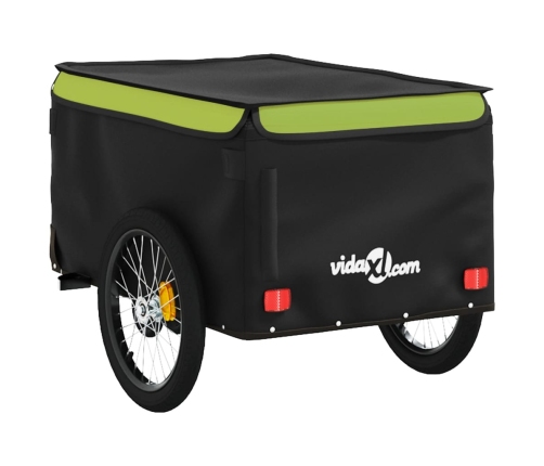 Velosipēda Piekabe, 30 Kg, Melna Un Zaļa, Dzelzs Vidaxl