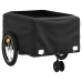 vidaXL velosipēda piekabe, 45 kg, melna un oranža, dzelzs