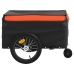 vidaXL velosipēda piekabe, 45 kg, melna un oranža, dzelzs