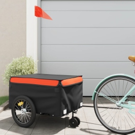 Velosipēda Piekabe, 45 Kg, Melna Un Oranža, Dzelzs Vidaxl