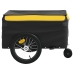vidaXL velosipēda piekabe, 45 kg, melna un dzeltena, dzelzs