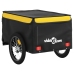 vidaXL velosipēda piekabe, 45 kg, melna un dzeltena, dzelzs