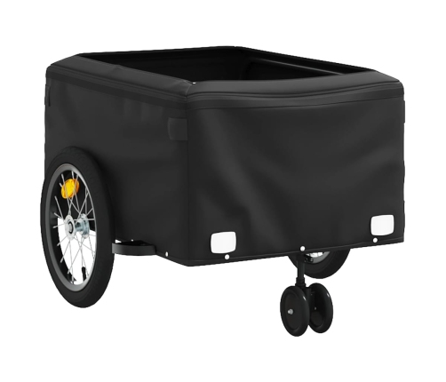 vidaXL velosipēda piekabe, 45 kg, melna un dzeltena, dzelzs