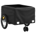 vidaXL velosipēda piekabe, 45 kg, melna un dzeltena, dzelzs