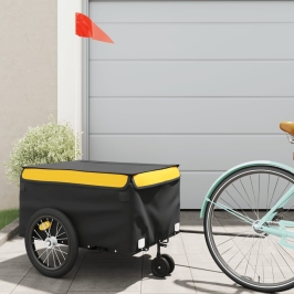 Velosipēda Piekabe, 45 Kg, Melna Un Dzeltena, Dzelzs Vidaxl