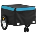 vidaXL velosipēda piekabe, 45 kg, melna un zila, dzelzs