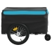vidaXL velosipēda piekabe, 45 kg, melna un zila, dzelzs