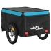 vidaXL velosipēda piekabe, 45 kg, melna un zila, dzelzs