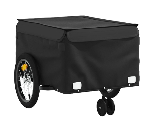 vidaXL velosipēda piekabe, 45 kg, melna, dzelzs