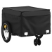 vidaXL velosipēda piekabe, 45 kg, melna, dzelzs
