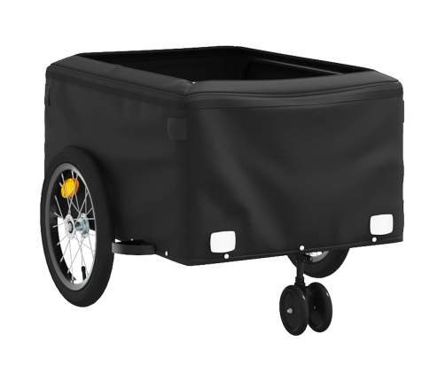 vidaXL velosipēda piekabe, 45 kg, melna, dzelzs