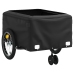 vidaXL velosipēda piekabe, 45 kg, melna, dzelzs