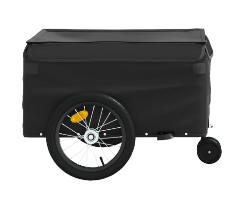 vidaXL velosipēda piekabe, 45 kg, melna, dzelzs