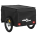 vidaXL velosipēda piekabe, 45 kg, melna, dzelzs