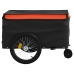 vidaXL velosipēda piekabe, 45 kg, melna un oranža, dzelzs